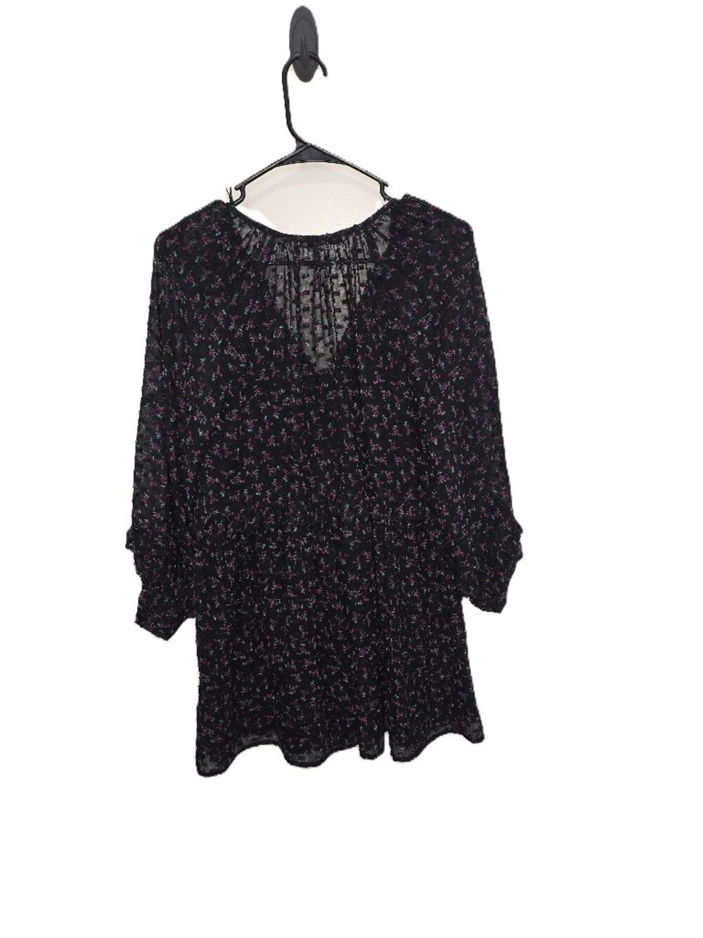 Zara Basic Black Floral Dress Size XS